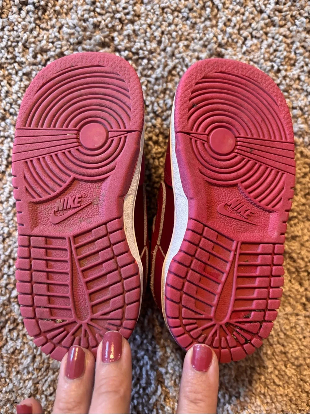 Nike Kids Sneakers in Deep Pink and White